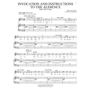 Invocation And Instructions To The Audience